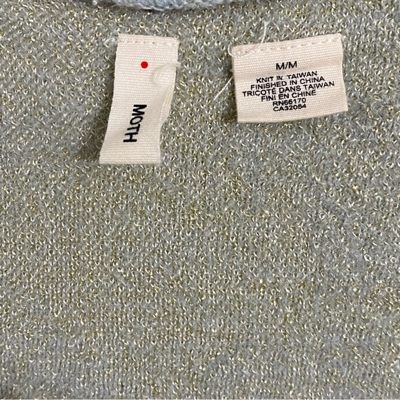 Anthropologie Moth Blue and Cream Floral Cardigan - Picture 7 of 8